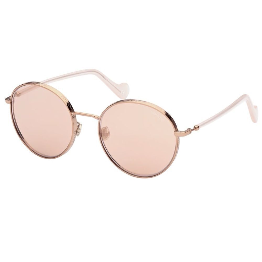 Moncler MLO146-F SUNGLASSES Peach Pink / Rose Lenses MSRP $449